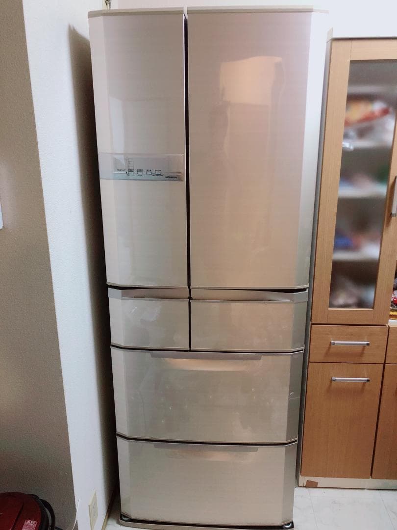 三菱電機 6ドア 冷蔵庫（501L・フレンチドア）フローラル MR-E50R-F