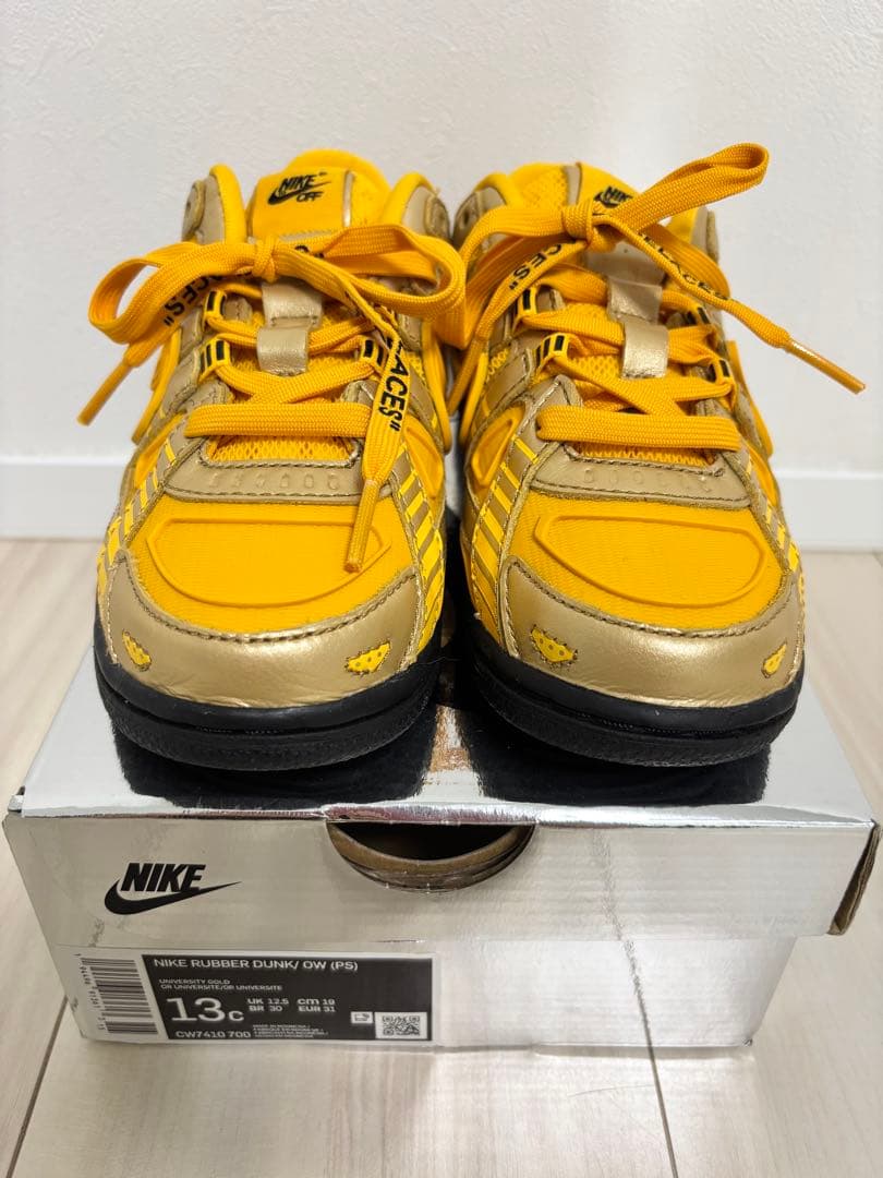 新品未使用 キッズ ラバー ダンク ナイキ×オフホワイト　19cm
