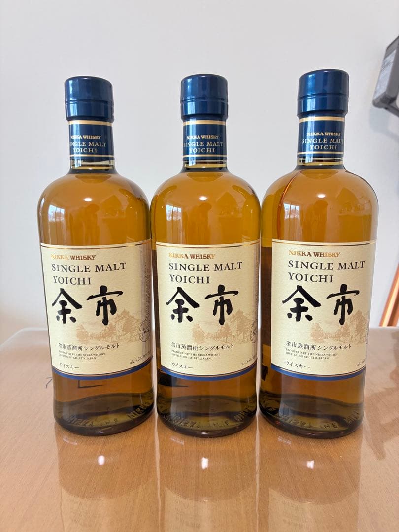 余市 シングルモルトウイスキー 700ml 3本