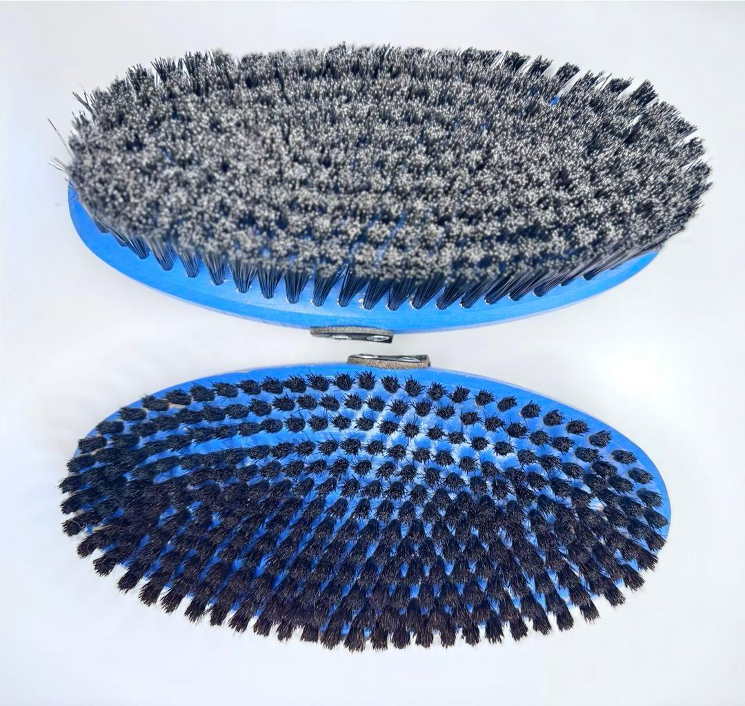 HOLMENKOL オーバルブラシ スチール 馬毛 2点セット 中古