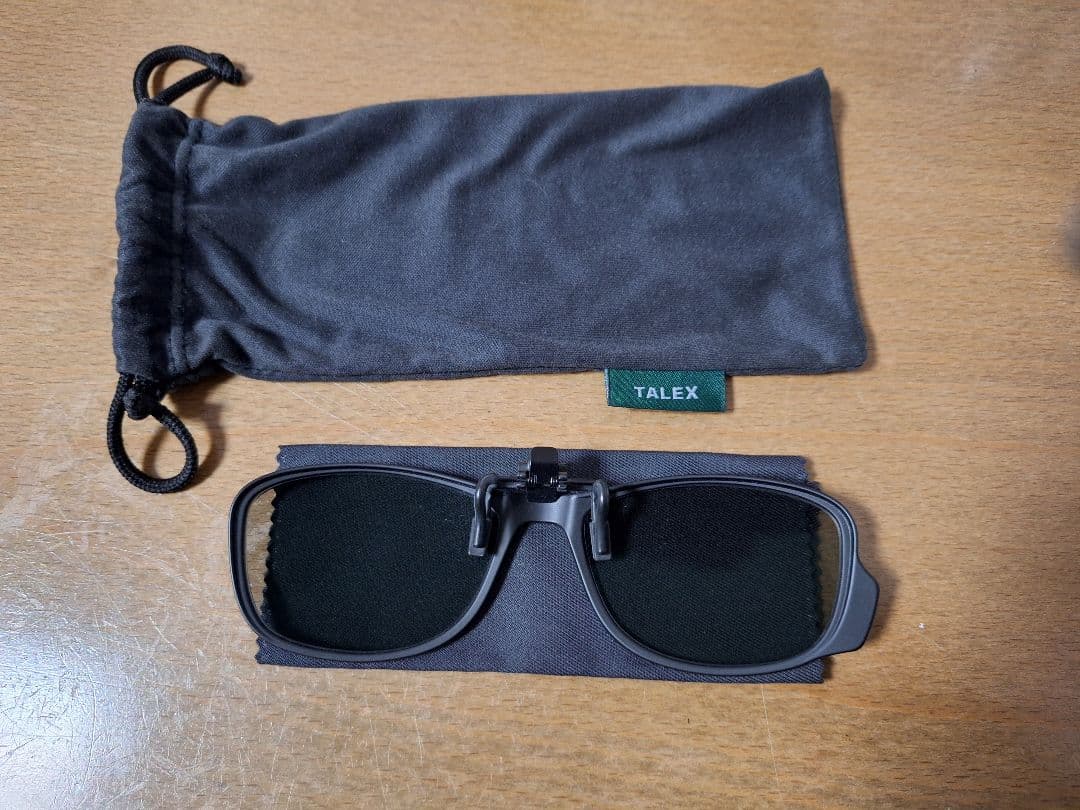 TALEX クリップオン偏光サングラス ブラック