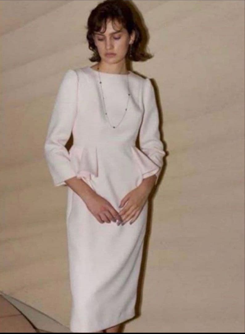 CELFORD セルフォード ロングスリーブペプラムタイトワンピース 34