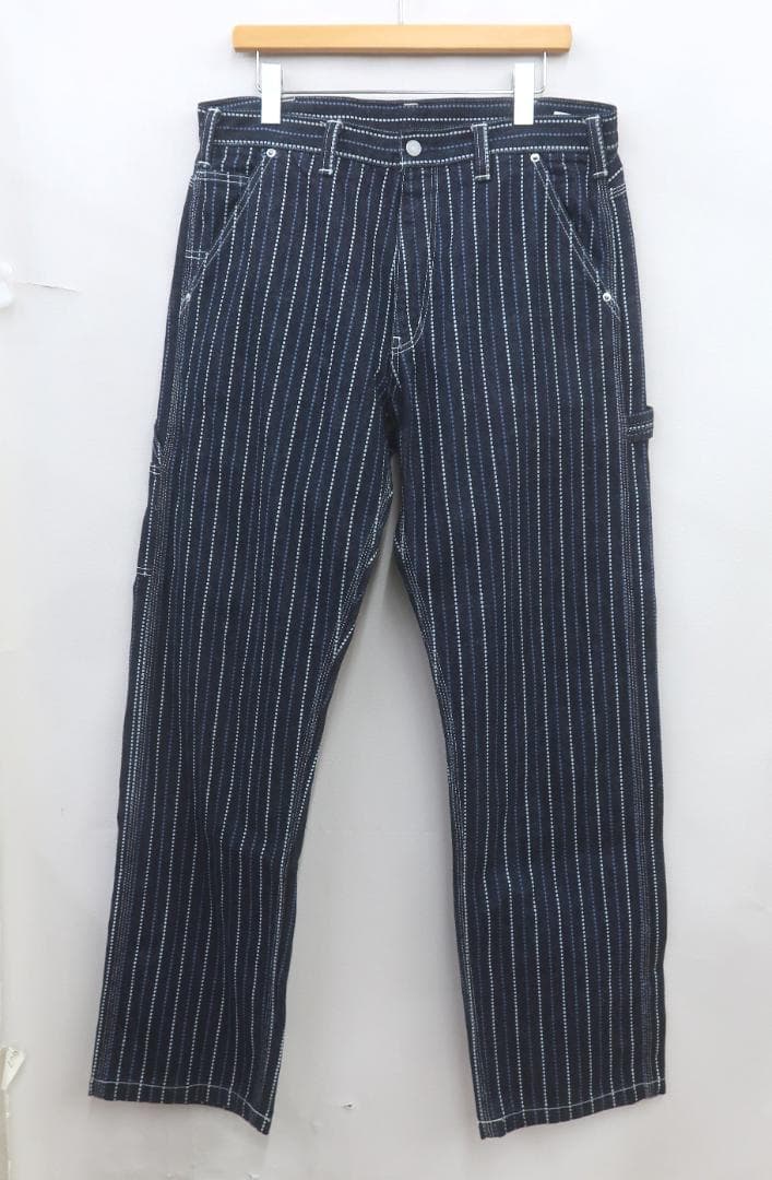 3401 美品 児島ジーンズ バイカラーウォバッシュペインターパンツ【G】.