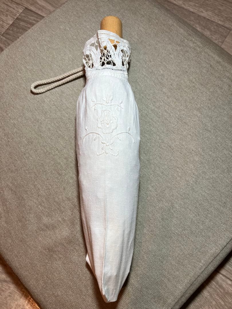 ★折りたたみ日傘★アンティークレースと刺繍 ★八角形