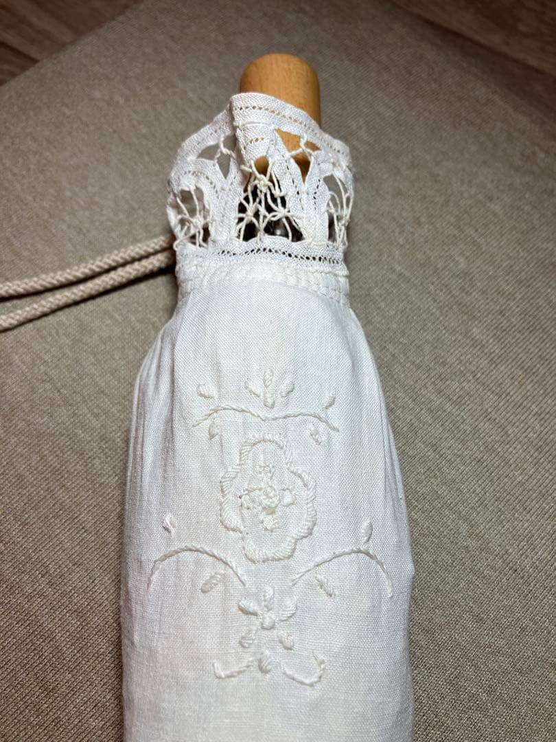 ★折りたたみ日傘★アンティークレースと刺繍 ★八角形