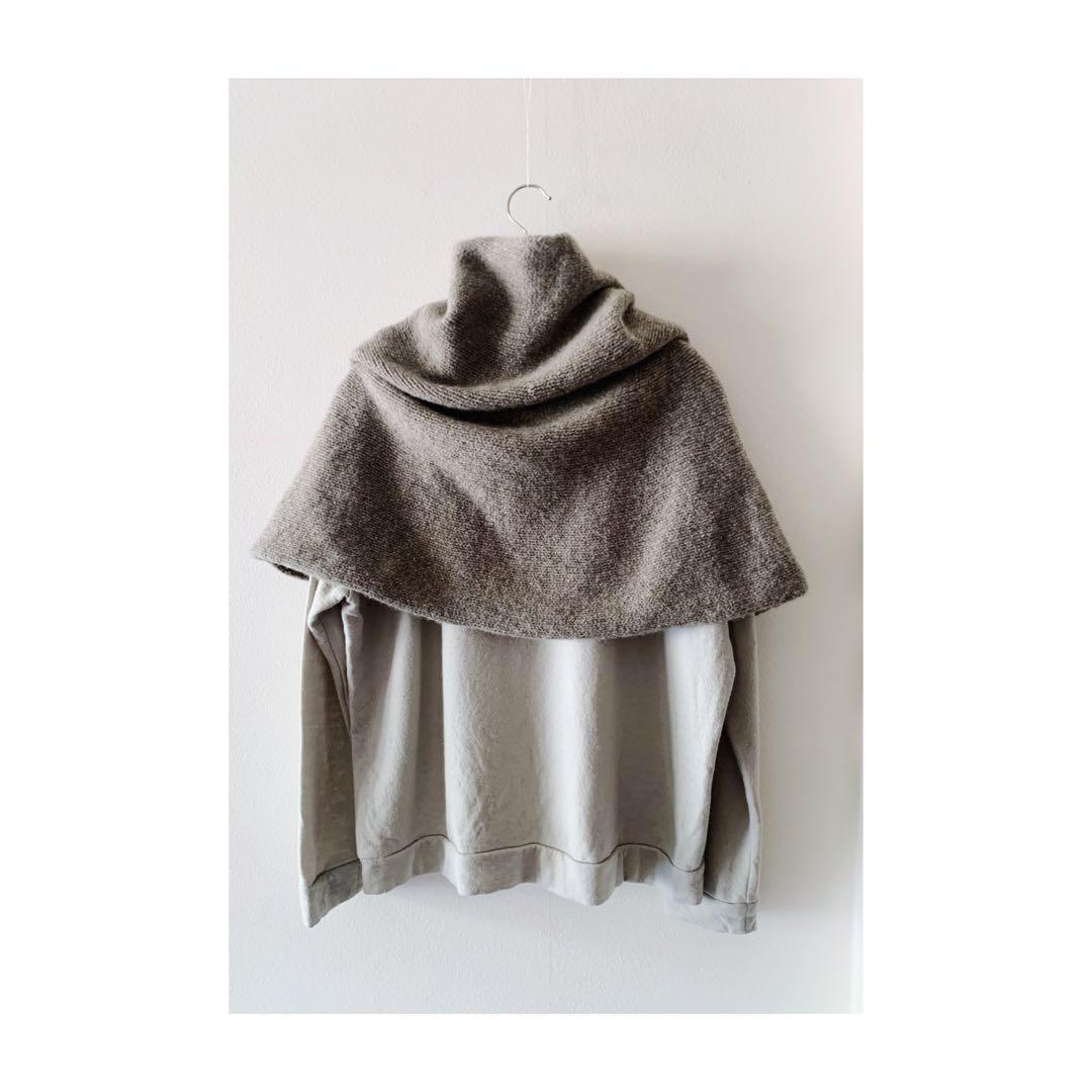 小物 evameva. cashmere sable snood otter gray