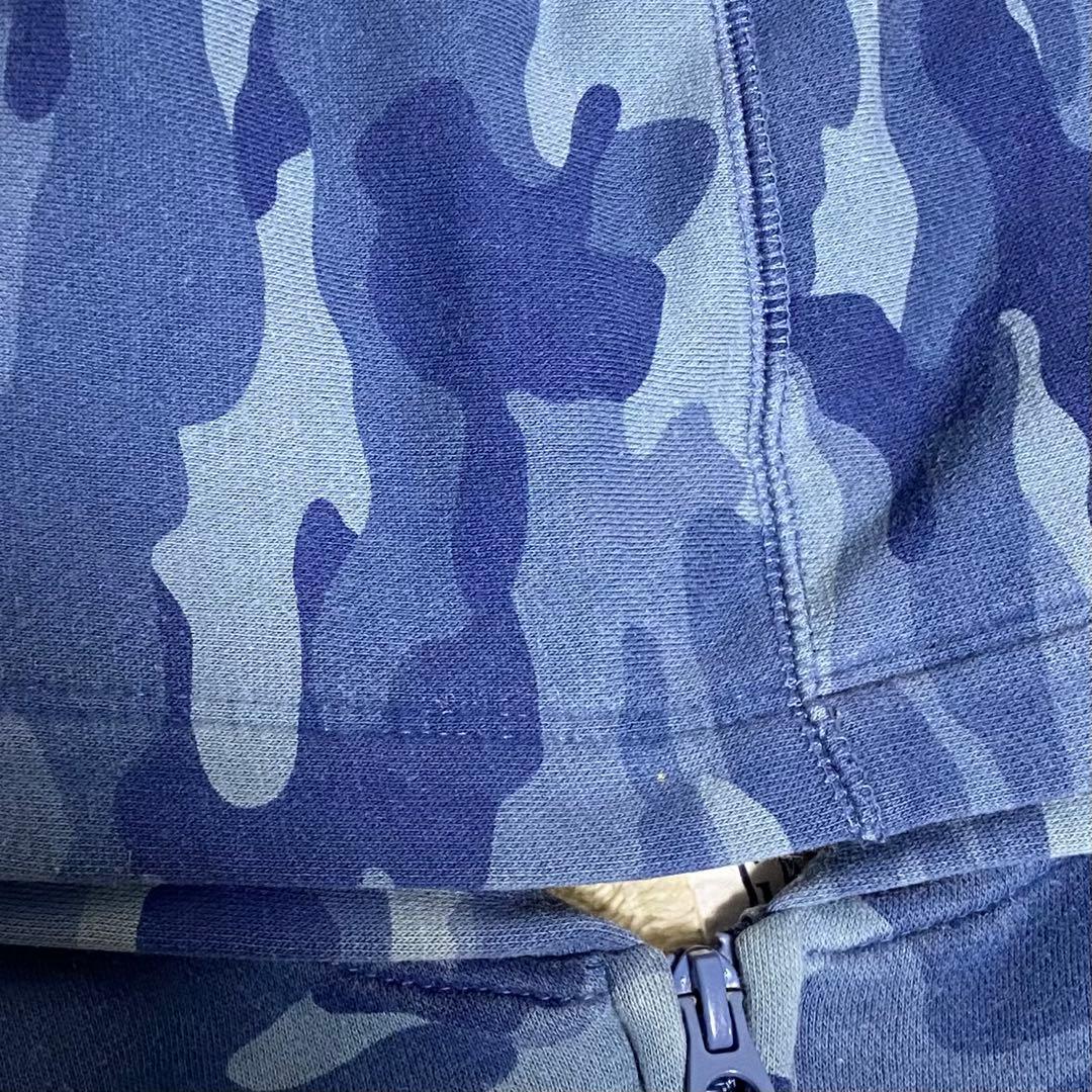 y2k GAP フルジップ パーカー 迷彩 平成ギャル グランジ 裏ボア