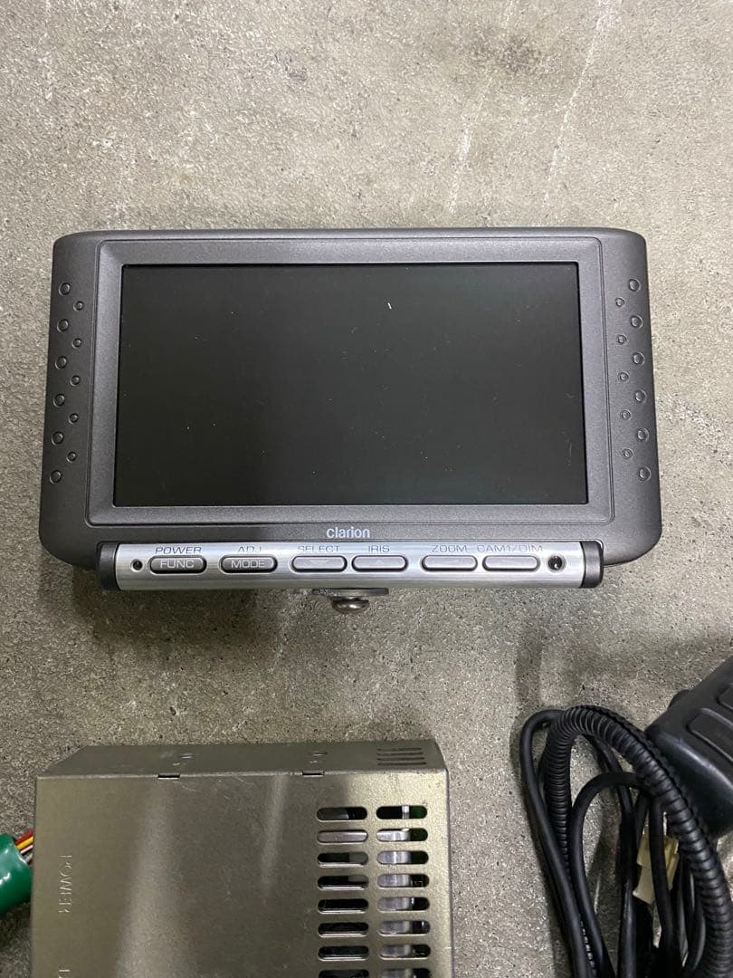 クラリオンバックカメラ用モニター、パワーボックス　中古CJ981i