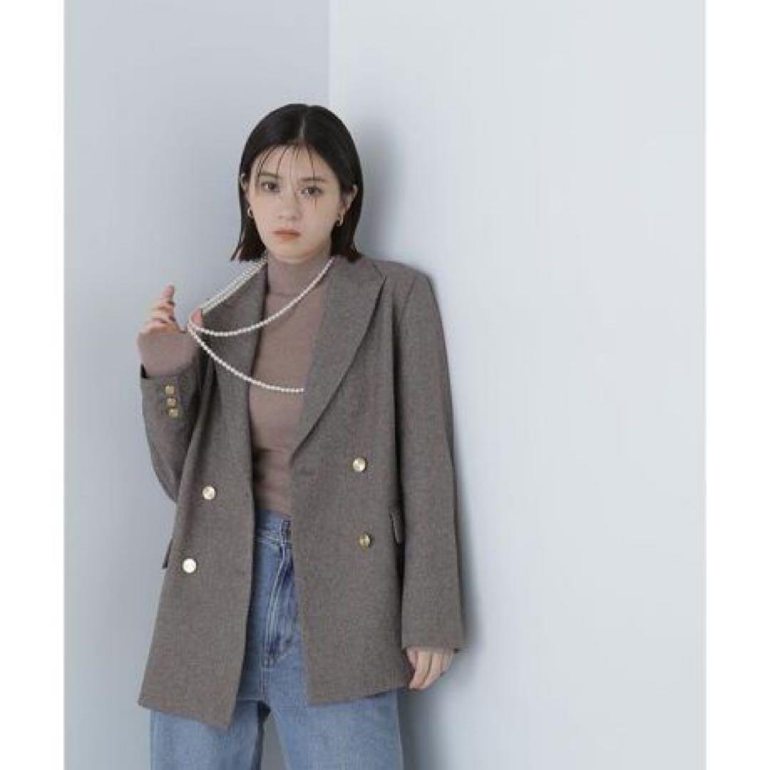 24年モデル　ナチュラルビューティーベーシック　ダブルブレストボクシージャケット