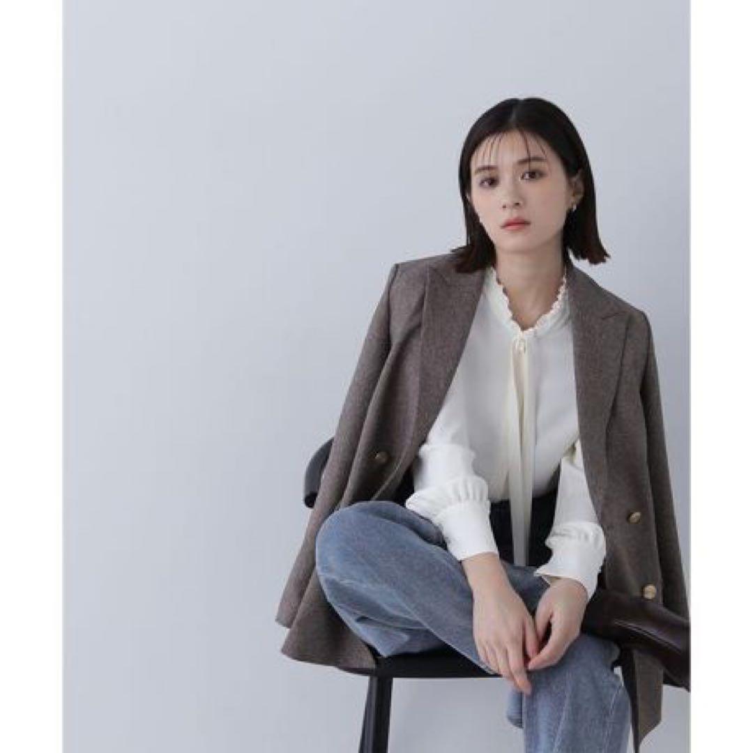 24年モデル　ナチュラルビューティーベーシック　ダブルブレストボクシージャケット