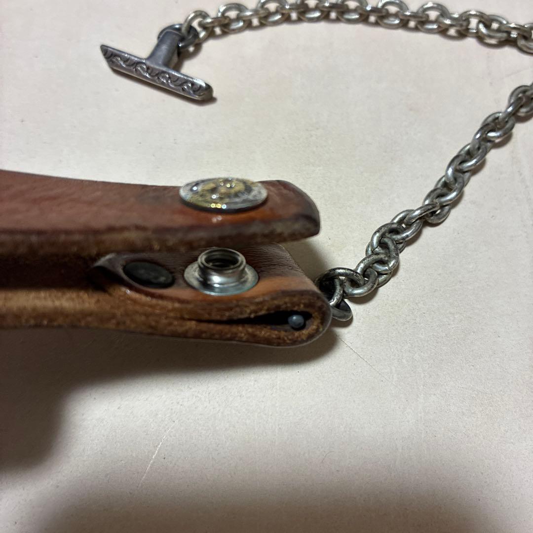 MOTO OLD ウォレットチェーン　純金×純銀コンチョ　本池秀夫