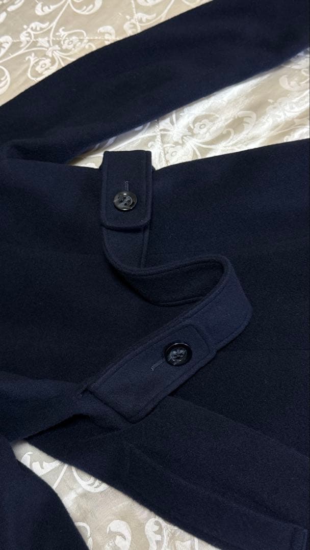 ⭐️極美品⭐️ クリーニング済み フォックスファー付き ウールコート 濃紺日本製38