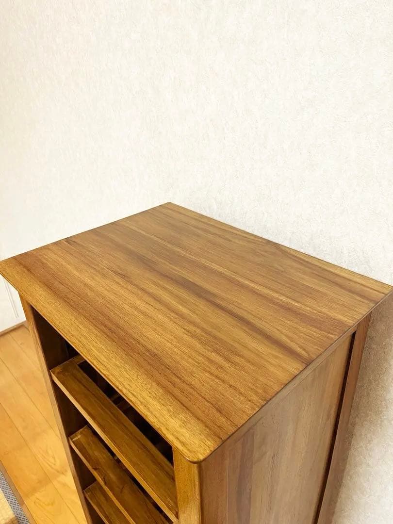 ギギliving チークスリム五段ハイチェスト W45✕D35xH114