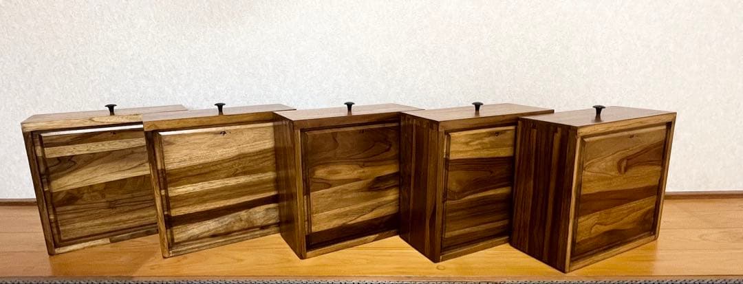 ギギliving チークスリム五段ハイチェスト W45✕D35xH114