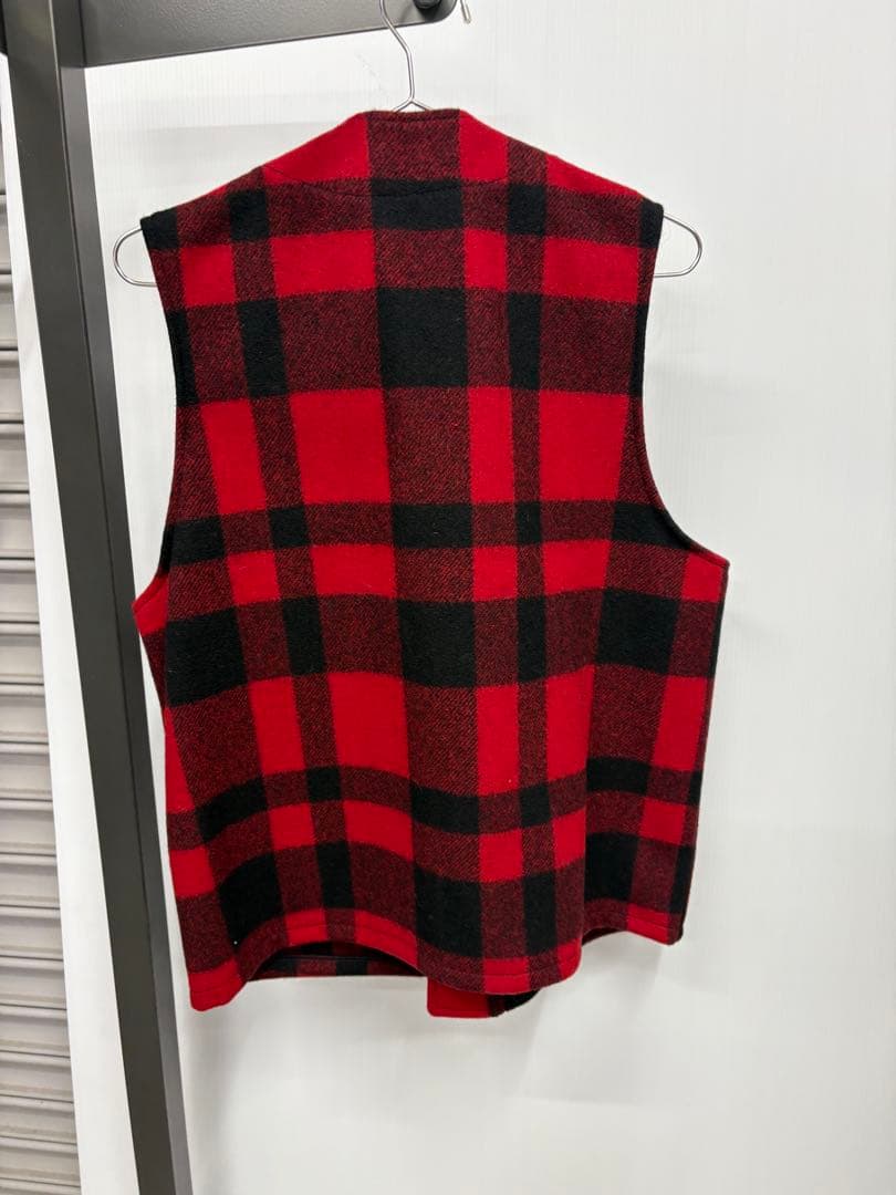FILSON 赤黒チェック ベスト M
