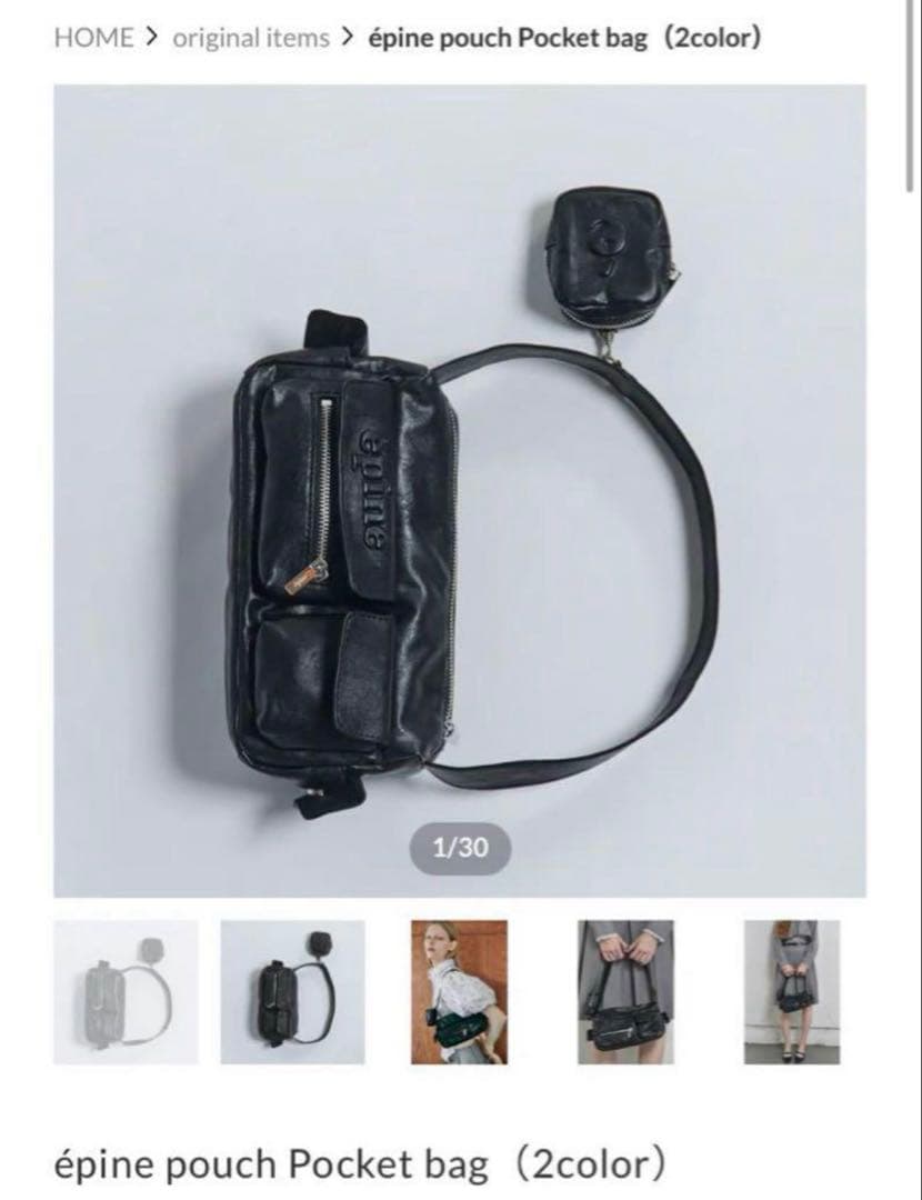 épine pouch Pocket bag ブラック