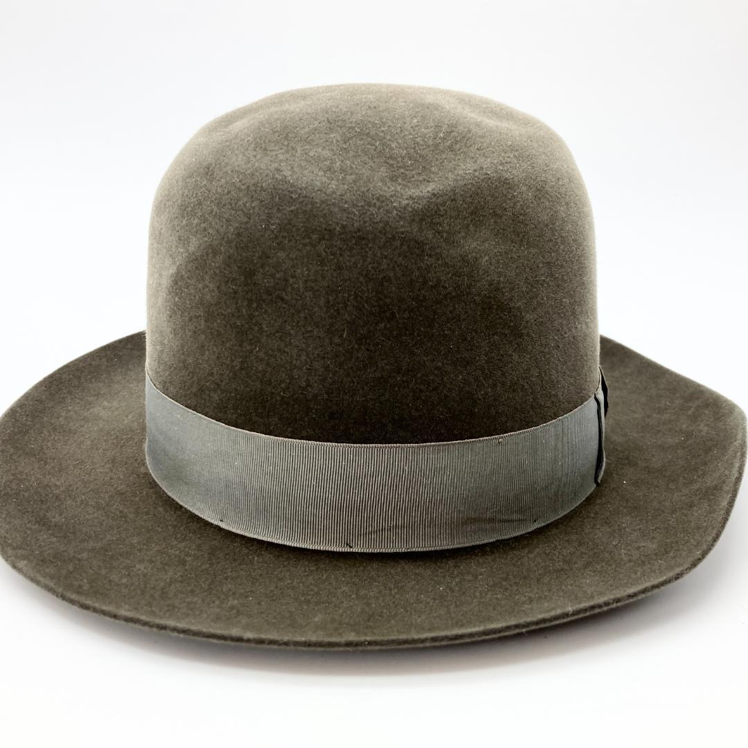 レア 美品　ボルサリーノ　トリオンフォ　XX　ハット　帽子　カーキ　60s