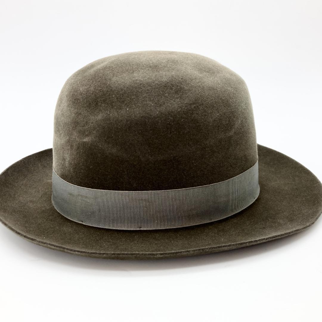 レア 美品　ボルサリーノ　トリオンフォ　XX　ハット　帽子　カーキ　60s