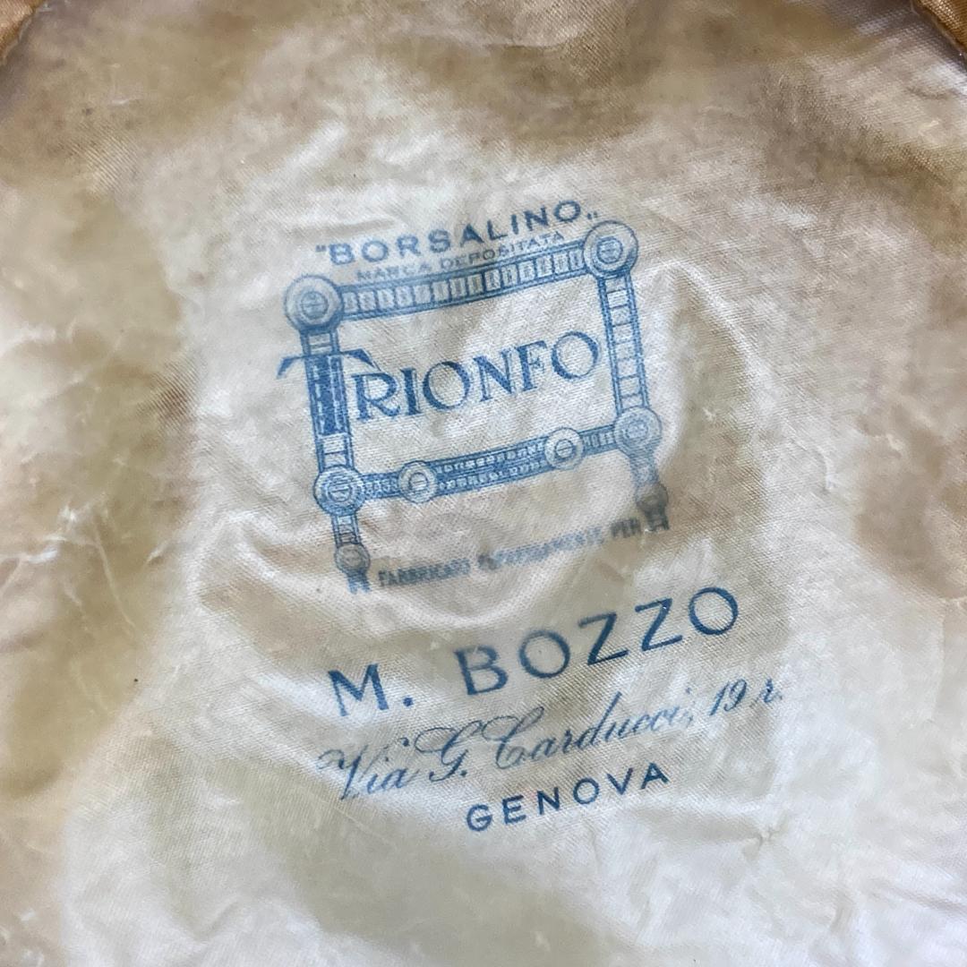 レア 美品　ボルサリーノ　トリオンフォ　XX　ハット　帽子　カーキ　60s