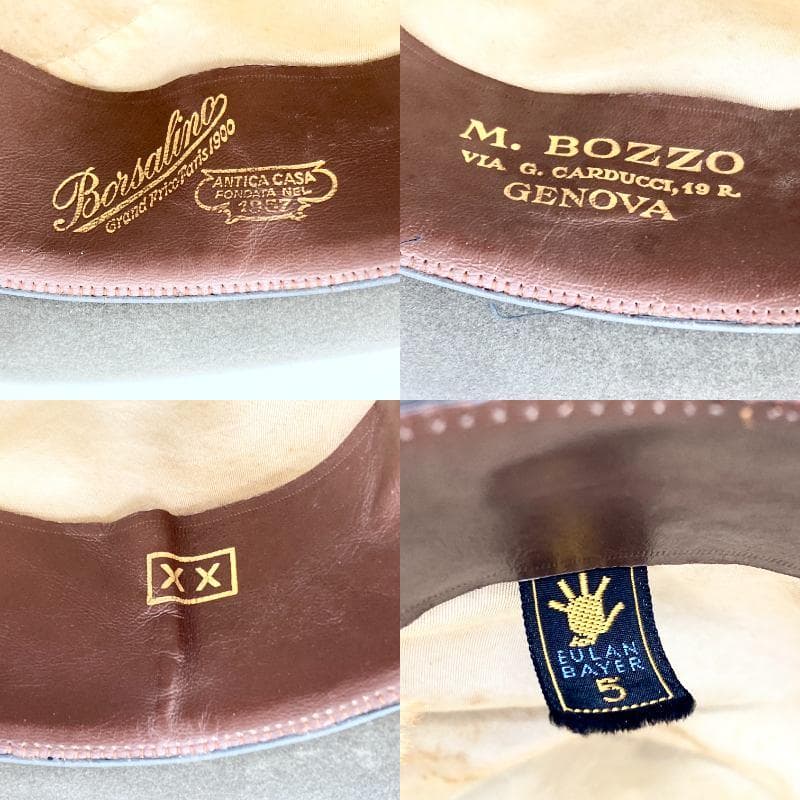 レア 美品　ボルサリーノ　トリオンフォ　XX　ハット　帽子　カーキ　60s