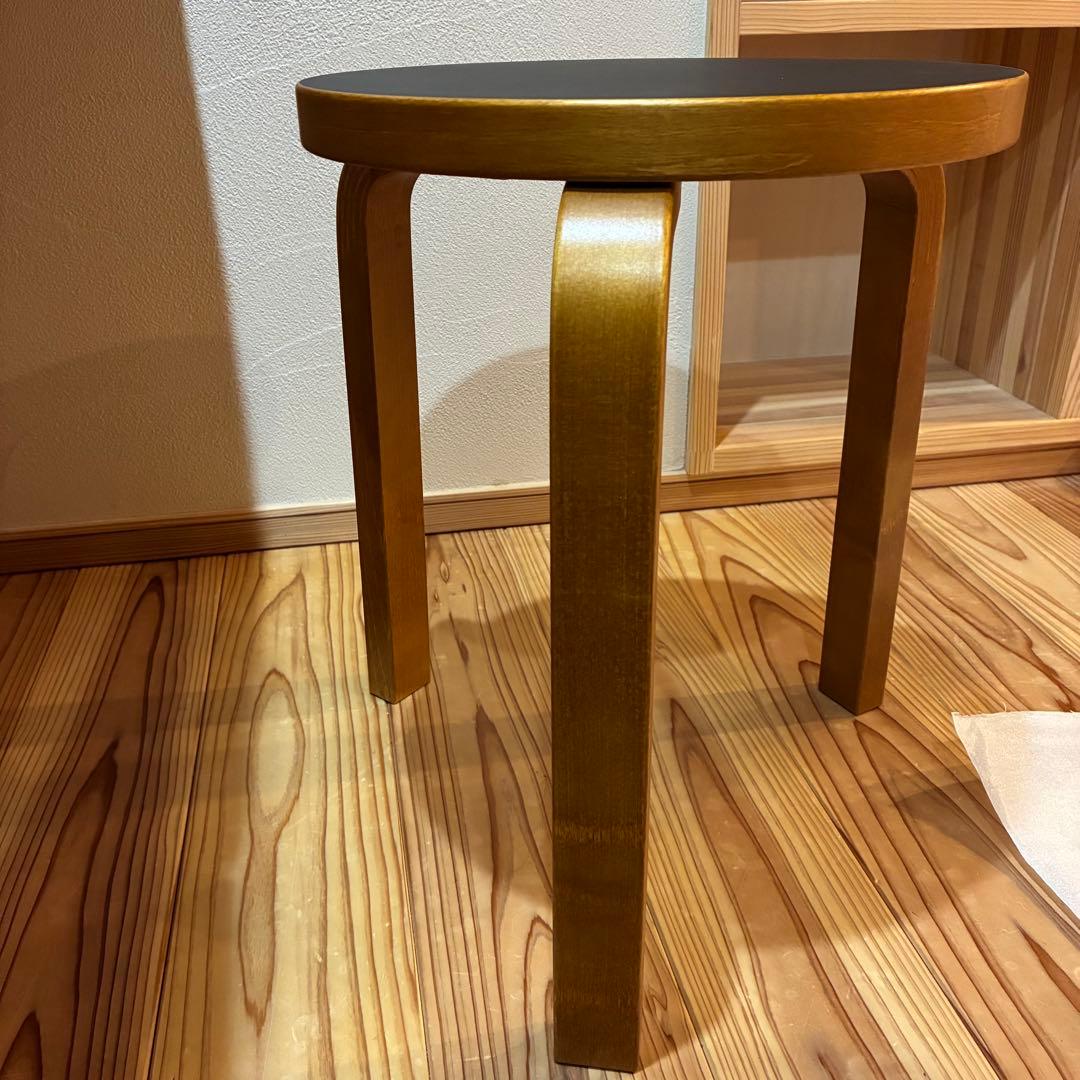 【廃盤新品】artek stool60 scope リノリウム　ハニー×ブラック