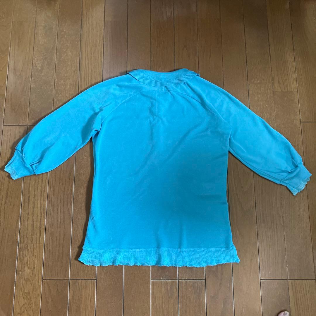 ミナペルホネン sky スカイブルー ポロシャツ サイズ1 七分袖