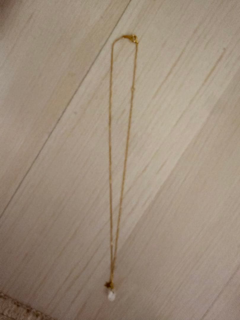 ゴールド 星と水滴型チャーム ネックレス