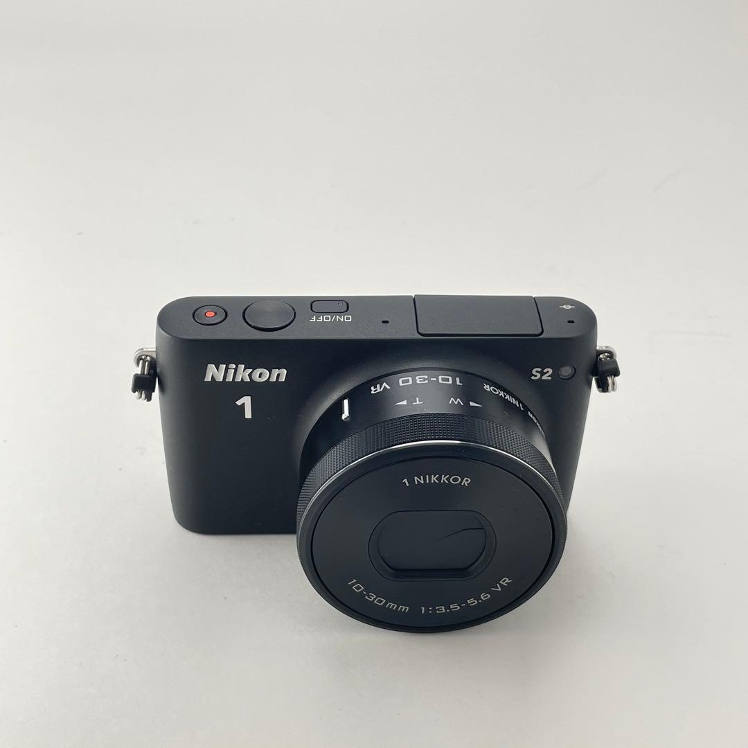 【ショット数100・返品保証】Nikon1 S2 ブラック 標準レンズキット