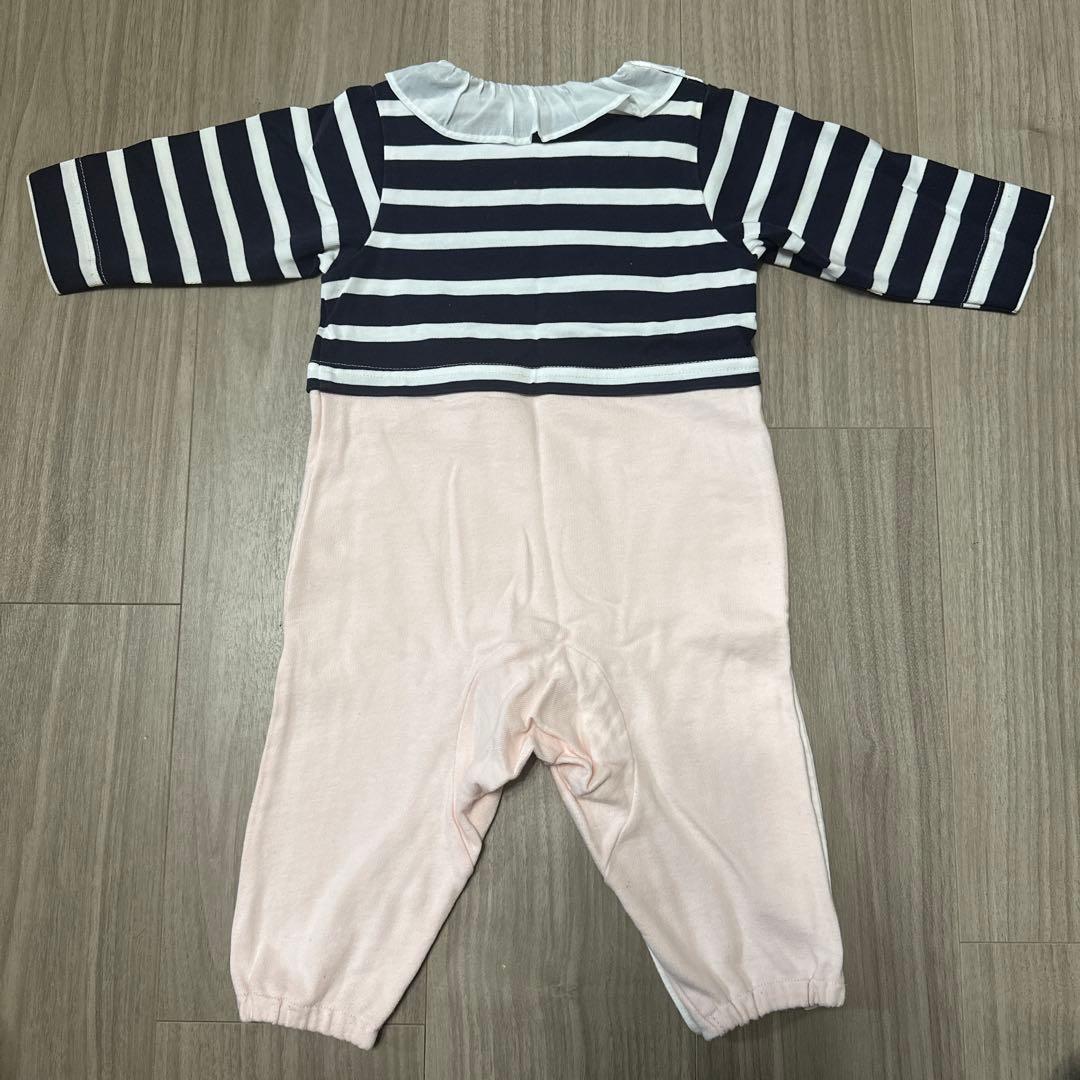 【現行品 美品】familiar カバーオール ロンパース 70 ピンク