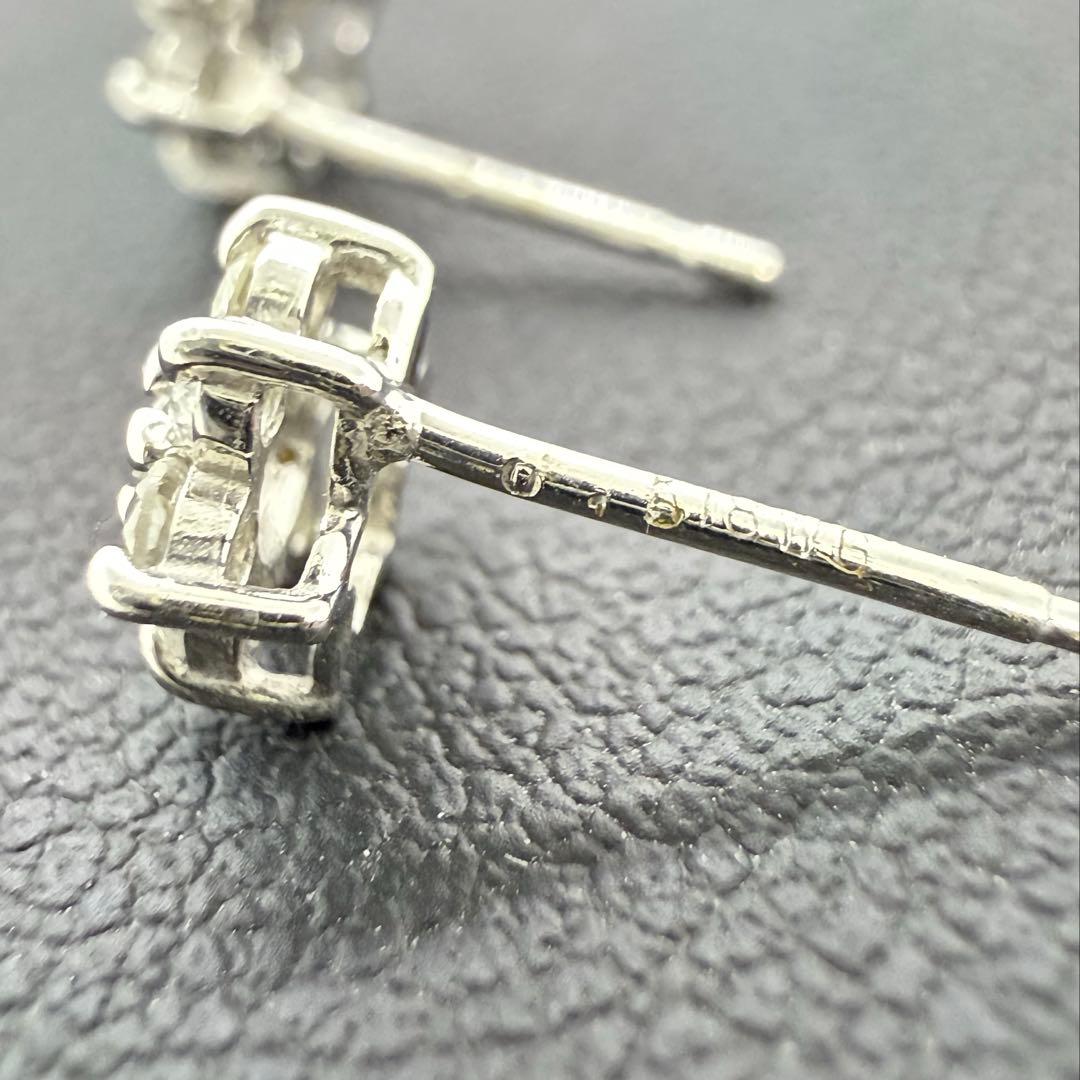 K18WG/ダイヤモンドピアス