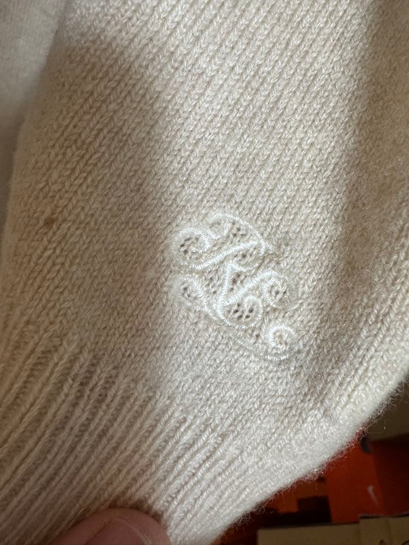 【最高級カシミヤ100%】ラルフローレン ロングガウンカーディガン RL刺繍 M