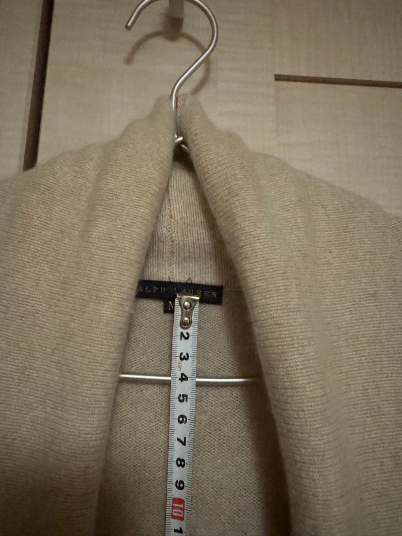 【最高級カシミヤ100%】ラルフローレン ロングガウンカーディガン RL刺繍 M