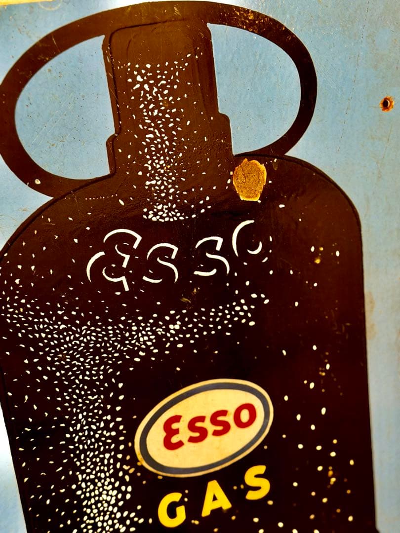 Esso ガスボンベ アンティーク看板