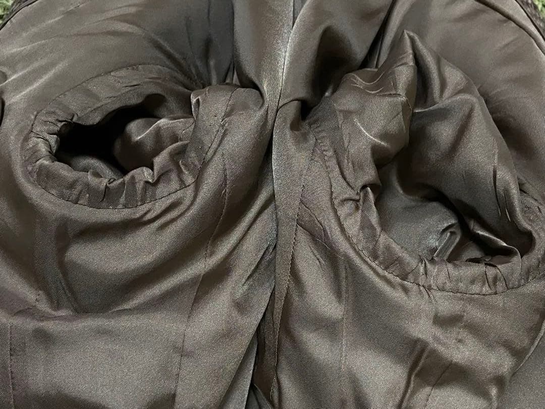 極美 90s ハリスツイード テーラードジャケット 千鳥柄 総柄 AB5 総裏