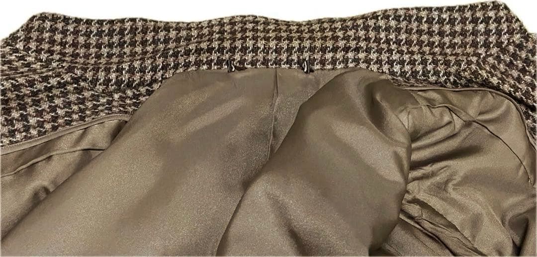 極美 90s ハリスツイード テーラードジャケット 千鳥柄 総柄 AB5 総裏