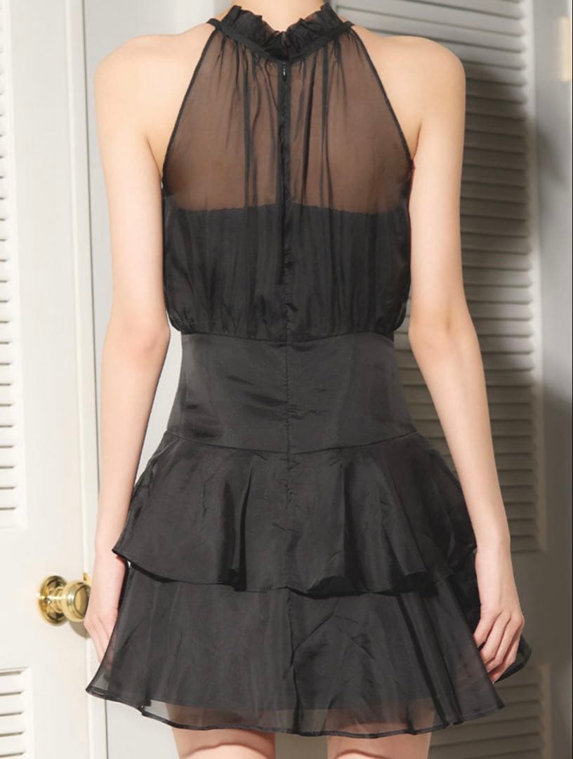 JEWELS アメスリビジューティアードフレアワンピース