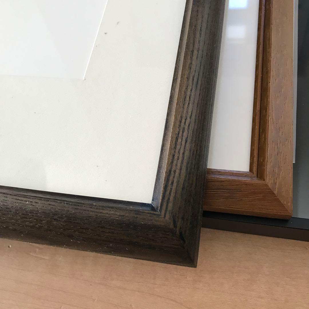 木製額縁セット（ブラック・ブラウン・ピンク）７点