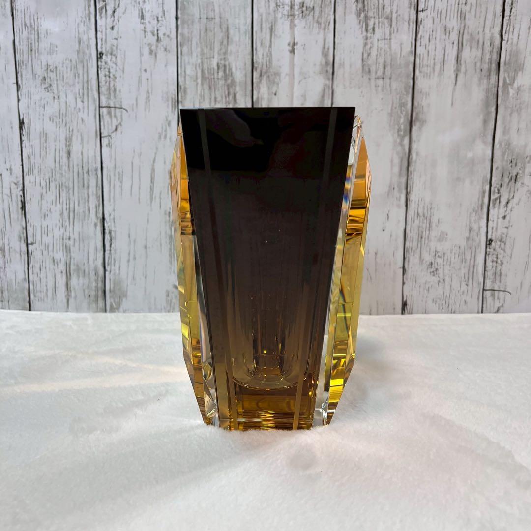 美品   フラワーベース 花瓶 クリスタル 箱付き