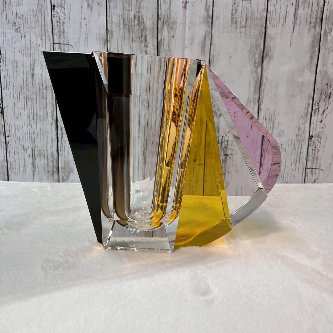 美品   フラワーベース 花瓶 クリスタル 箱付き