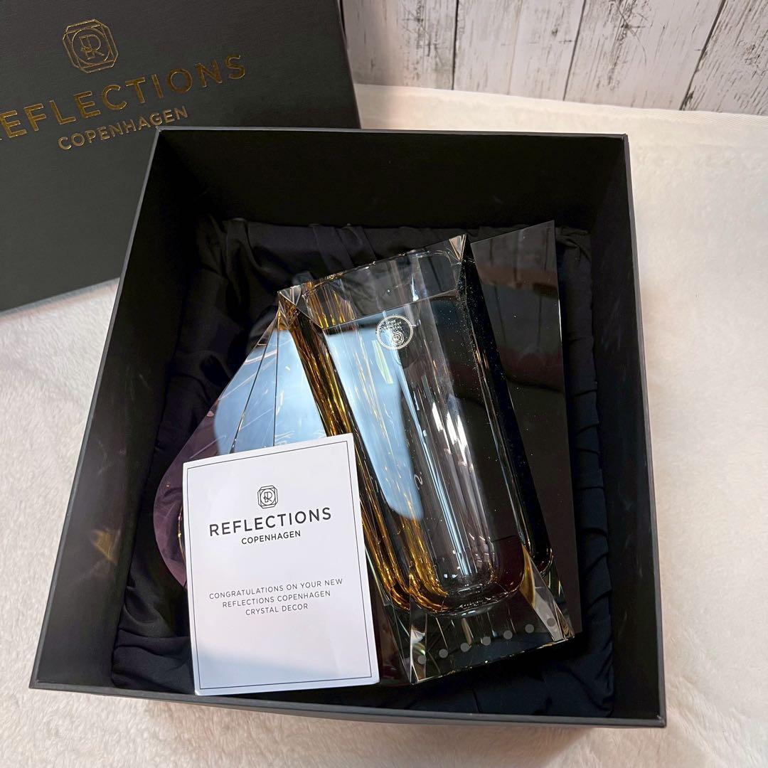 美品   フラワーベース 花瓶 クリスタル 箱付き