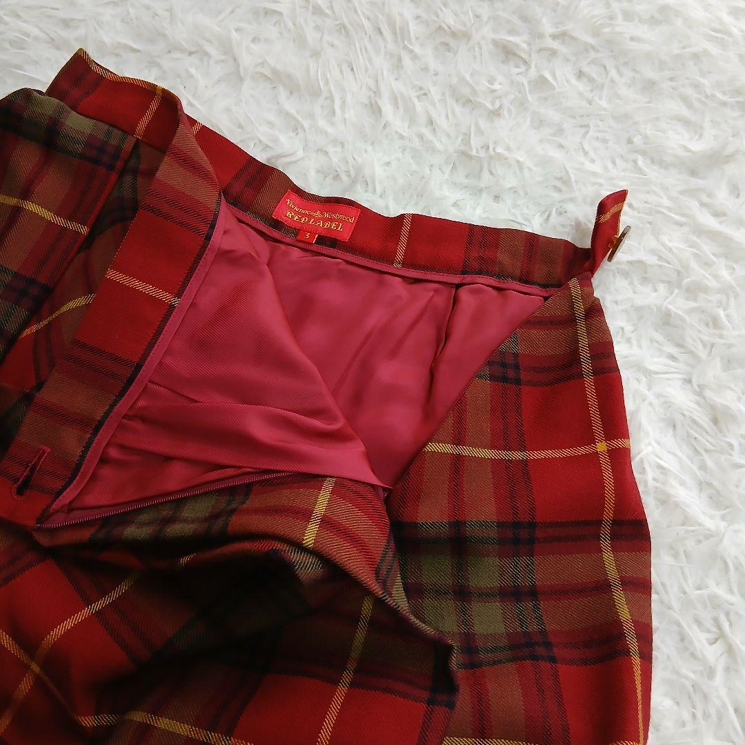 【Vivienne Westwood】変形 チェックミニスカート オーブボタン
