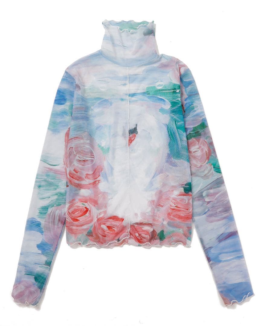 POPPY　スワンシースルートップス　あさぎーにょ