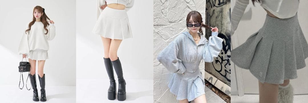 ダーリッチ darich カラーラメスウェットコルセットパーカー グレー GRY