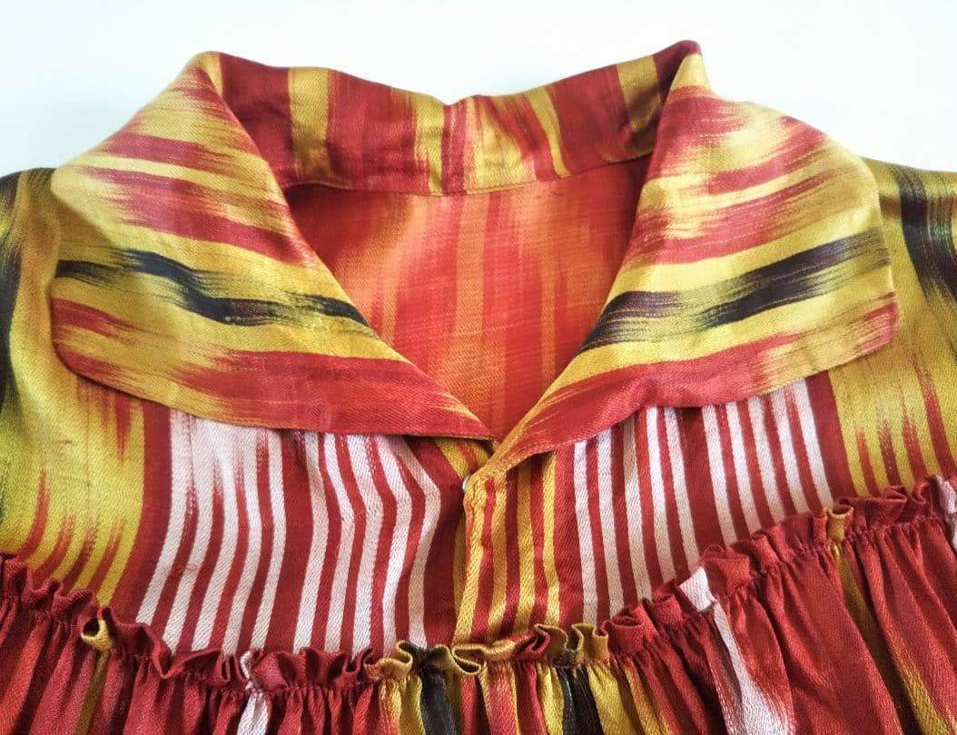ウイグル族 伝統衣装 民族衣装 ハンドメイド 手織り物　アンティーク　ビンテージ