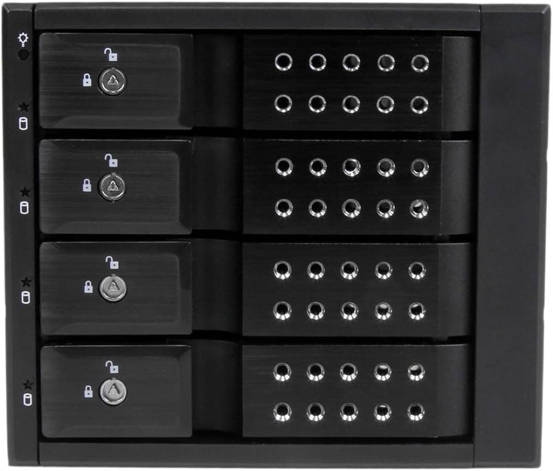 4x 3.5インチSAS 2.0/SATA3.0HDDドライブ対応モバイルラック