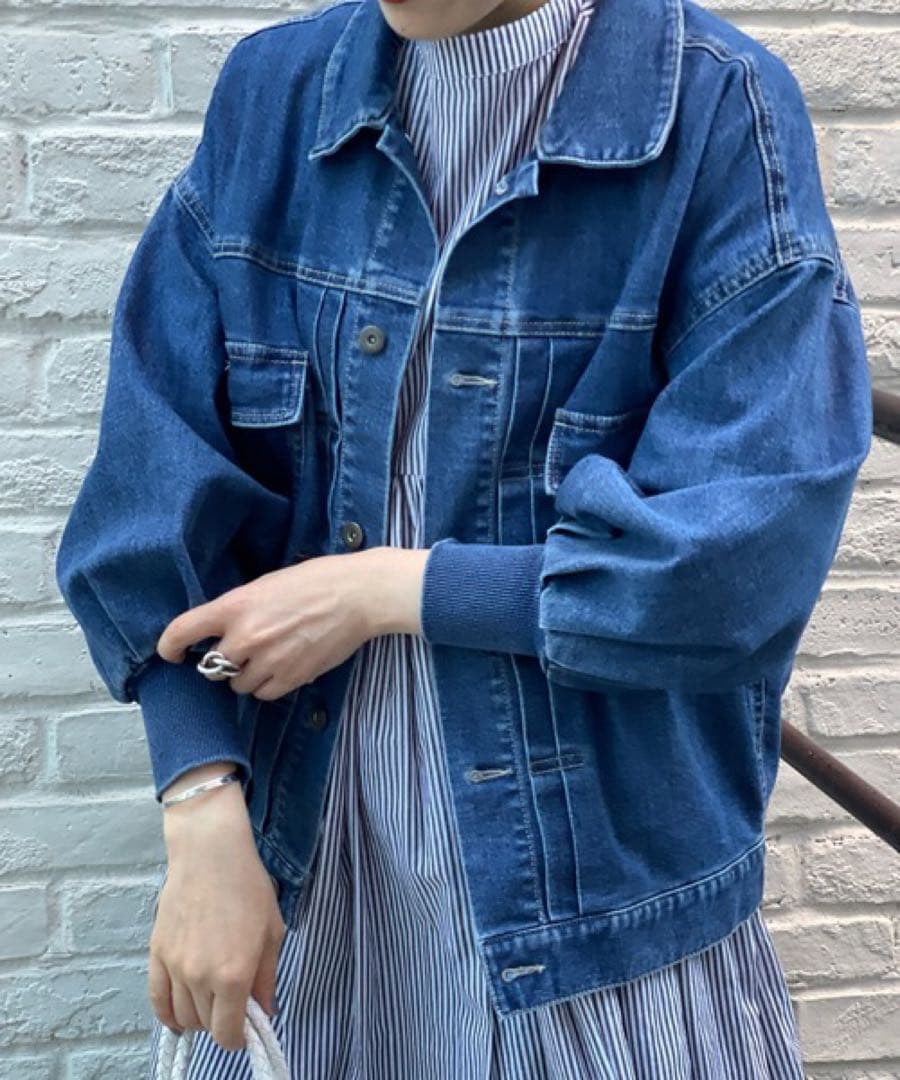 ✨定価2.2万円✨ビアズリー　袖パフGジャン　デニム　ジャケット　パフスリーブ