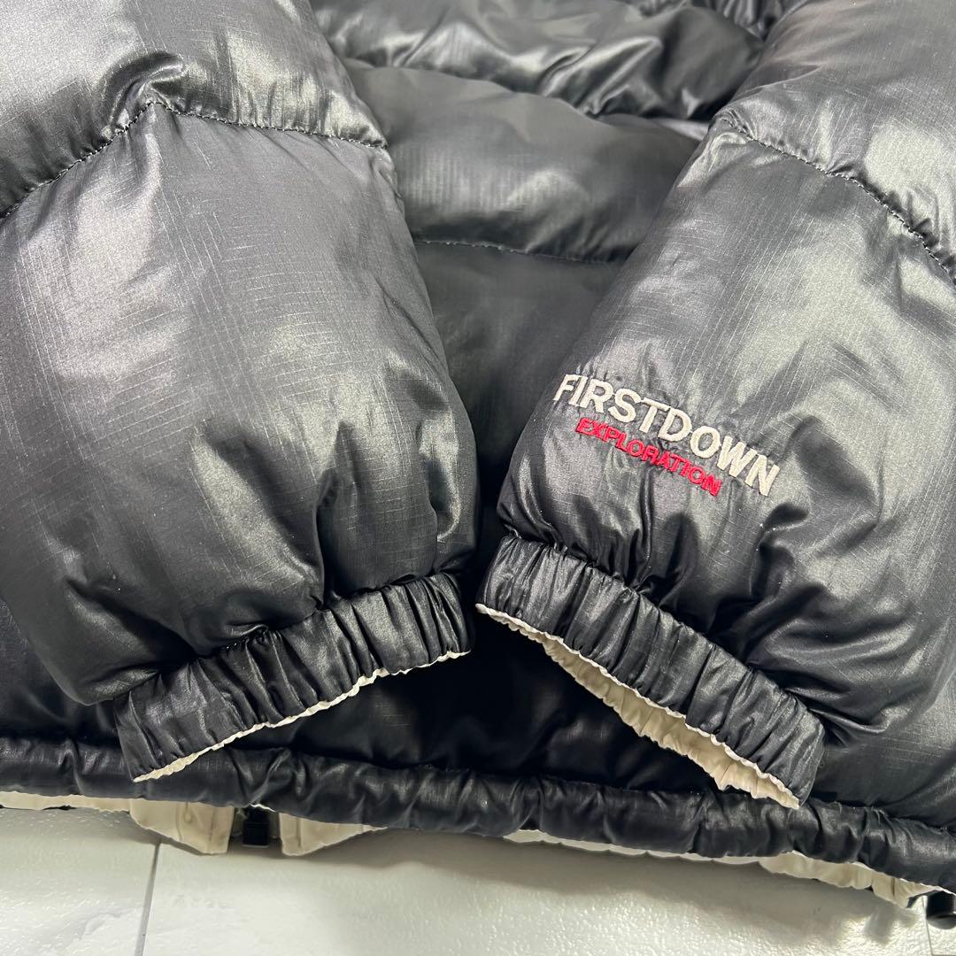 90s FIRST DOWN リバーシブル ダウンジャケット 水甚タグ 肉厚
