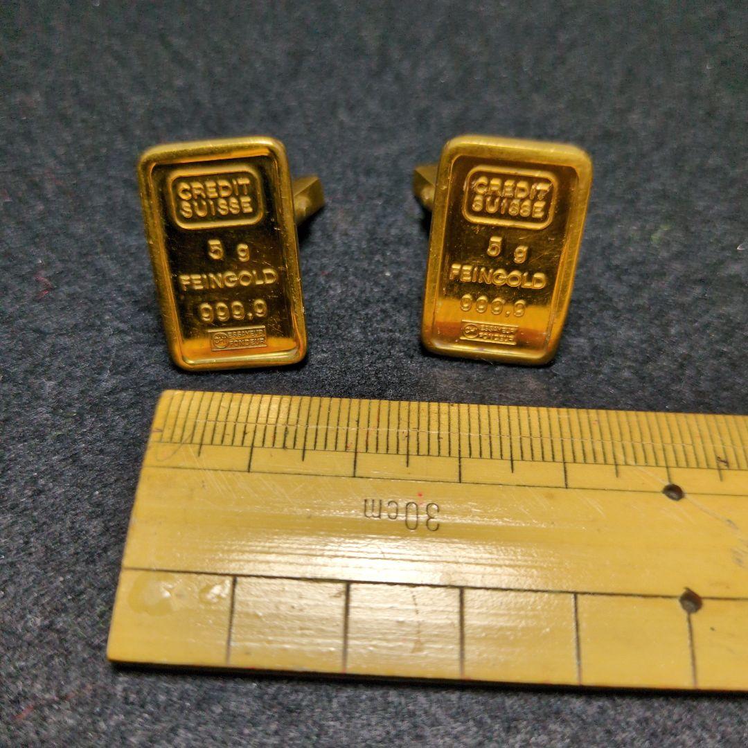 r*i様 ゴールド インゴットデザイン カフリンクスセット
