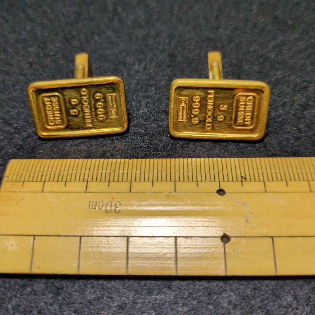 r*i様 ゴールド インゴットデザイン カフリンクスセット