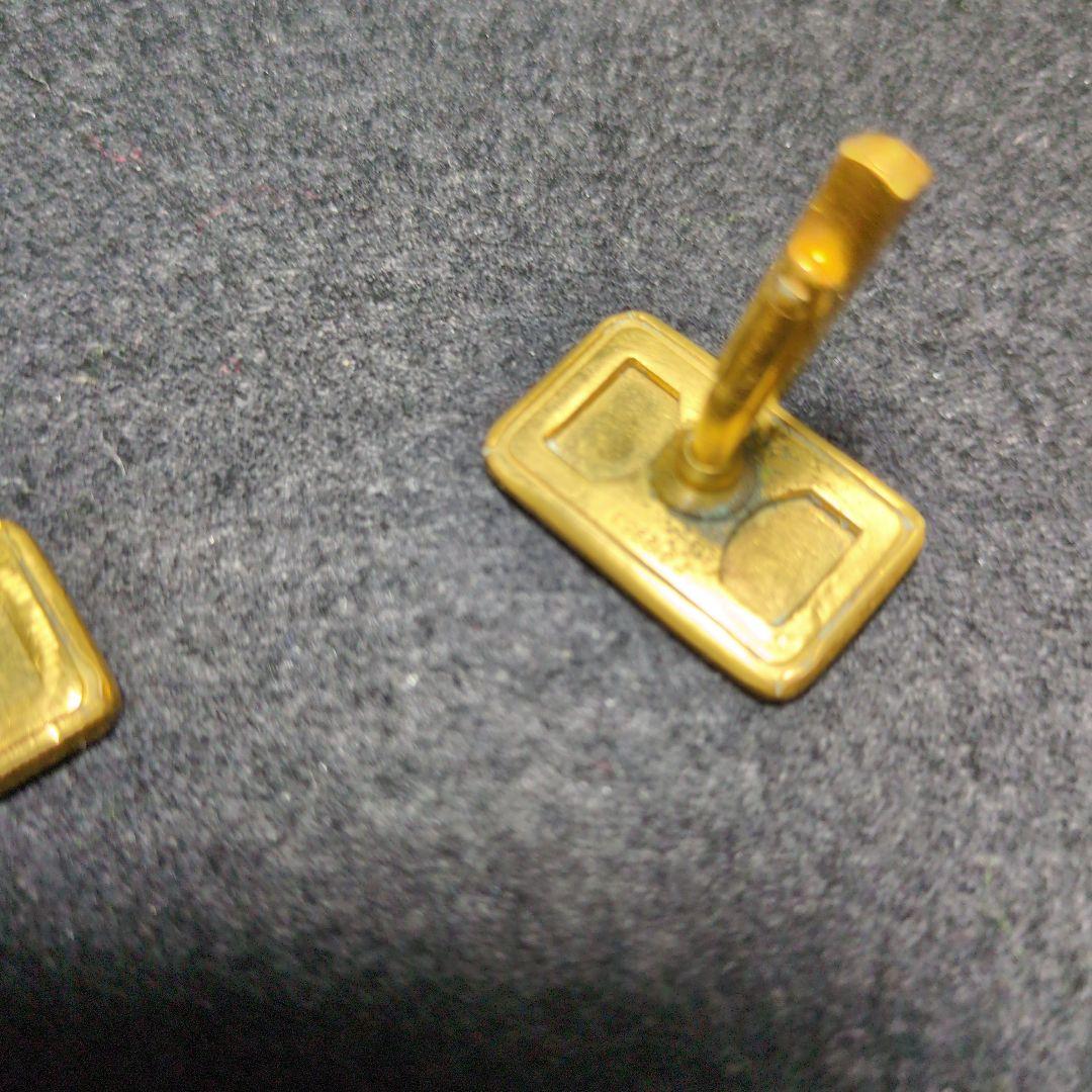 r*i様 ゴールド インゴットデザイン カフリンクスセット